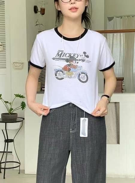 米奇飆風騎士配色領短袖T恤