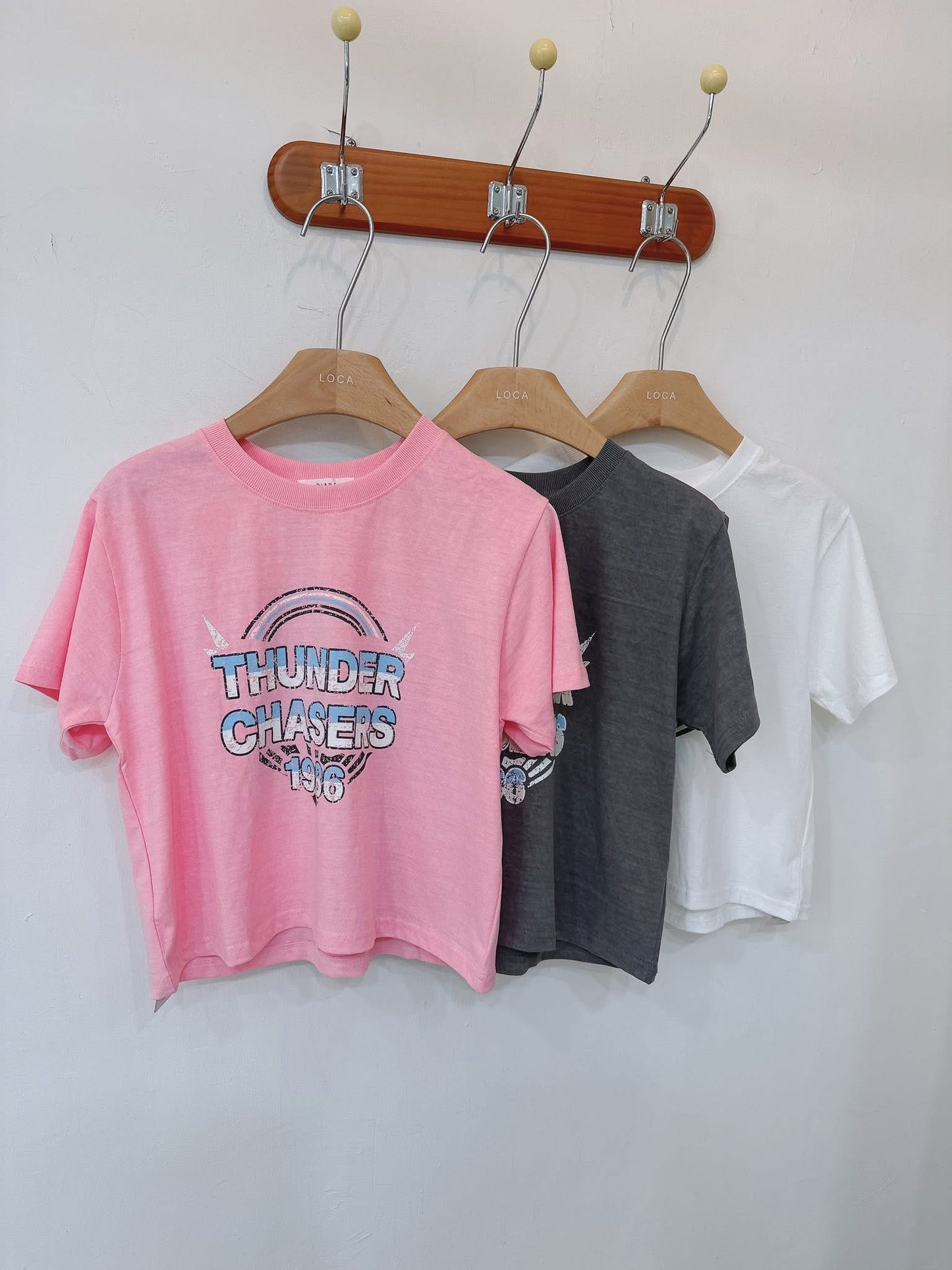THUNDER CHASERS 復古印字Tee