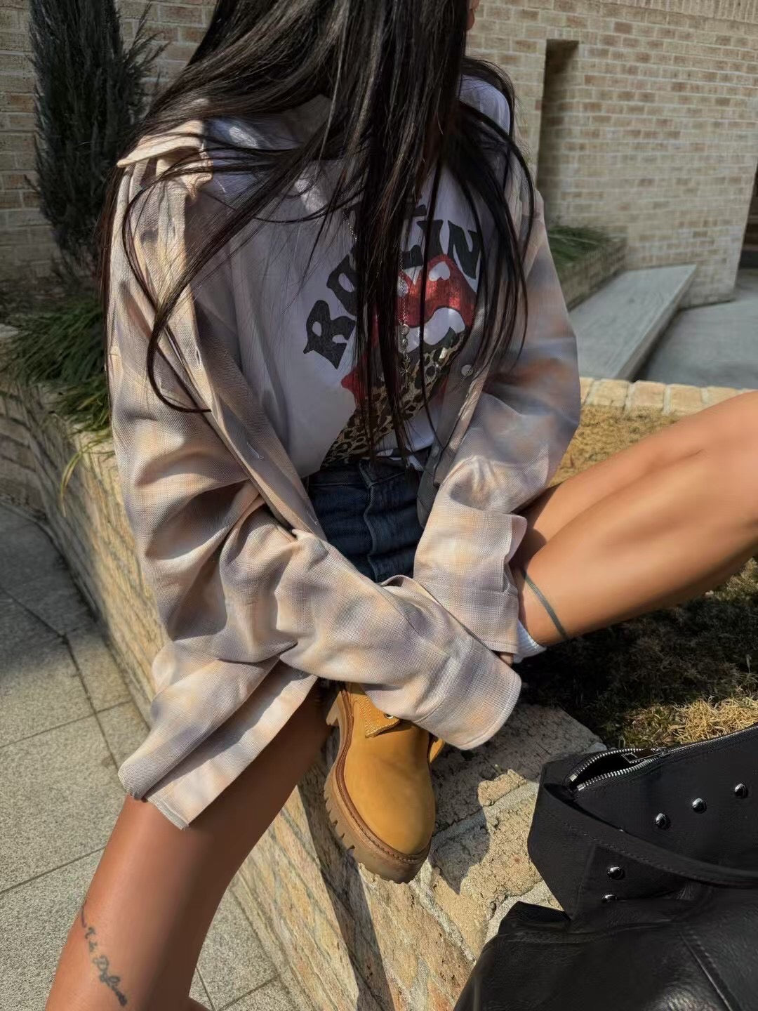 豹紋元素搖滾嘴唇💋tee