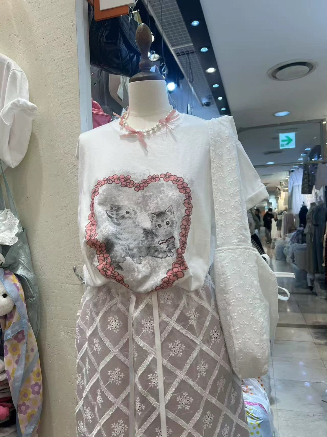 萌萌小甜貓短袖棉質上衣