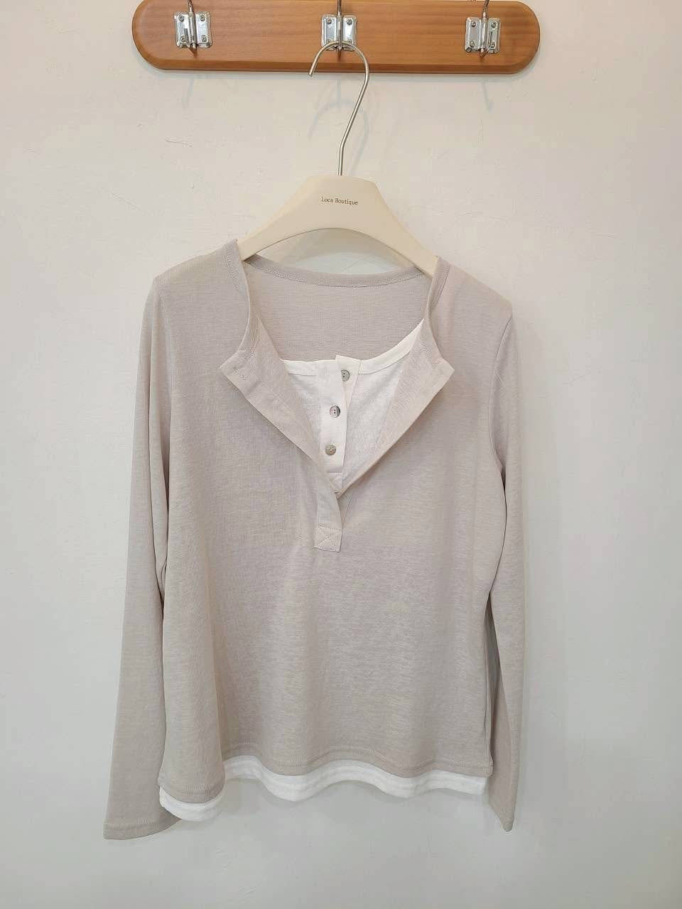 雙層設計清爽感上衣