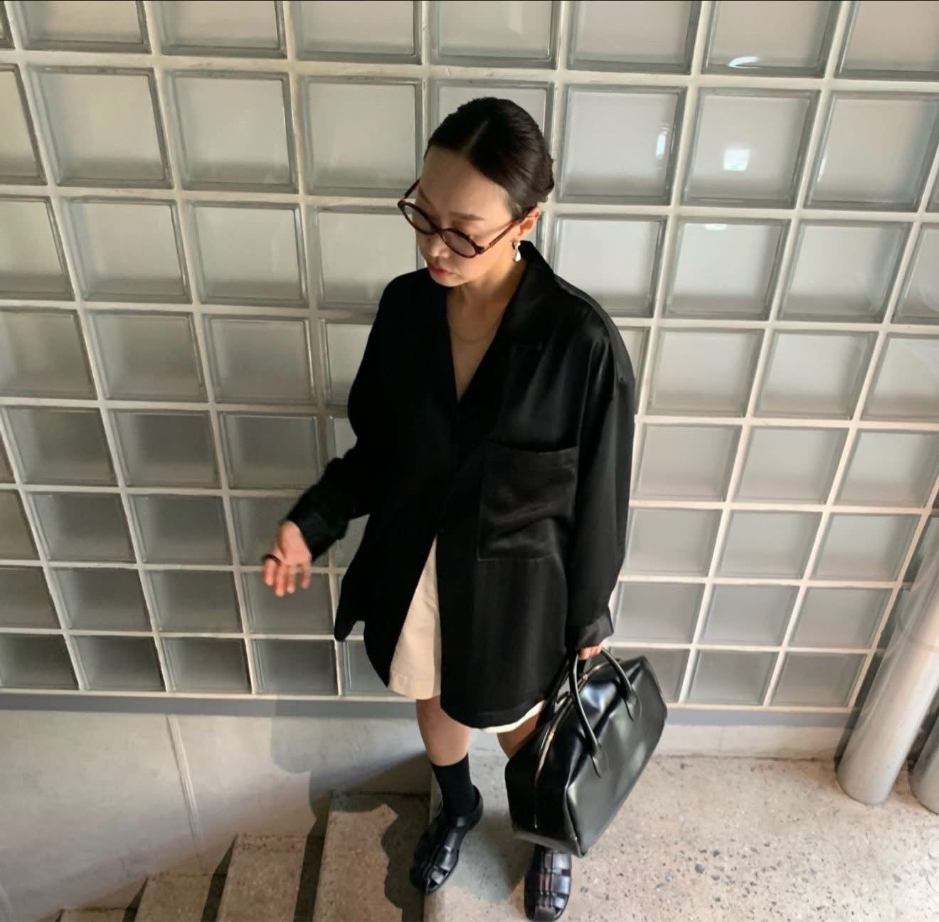 光澤感慵懶長襯衫