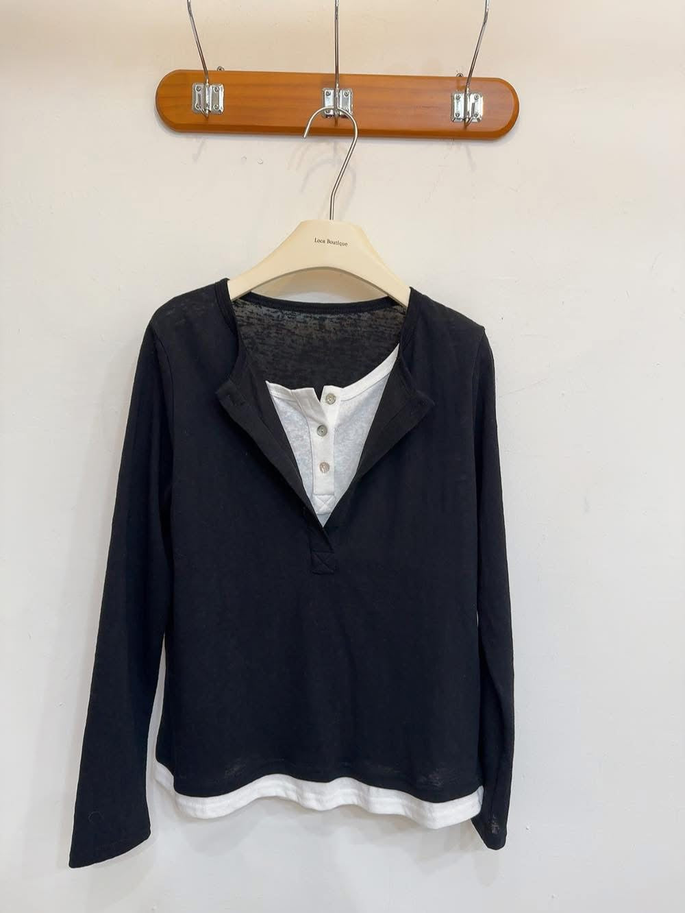 雙層設計清爽感上衣