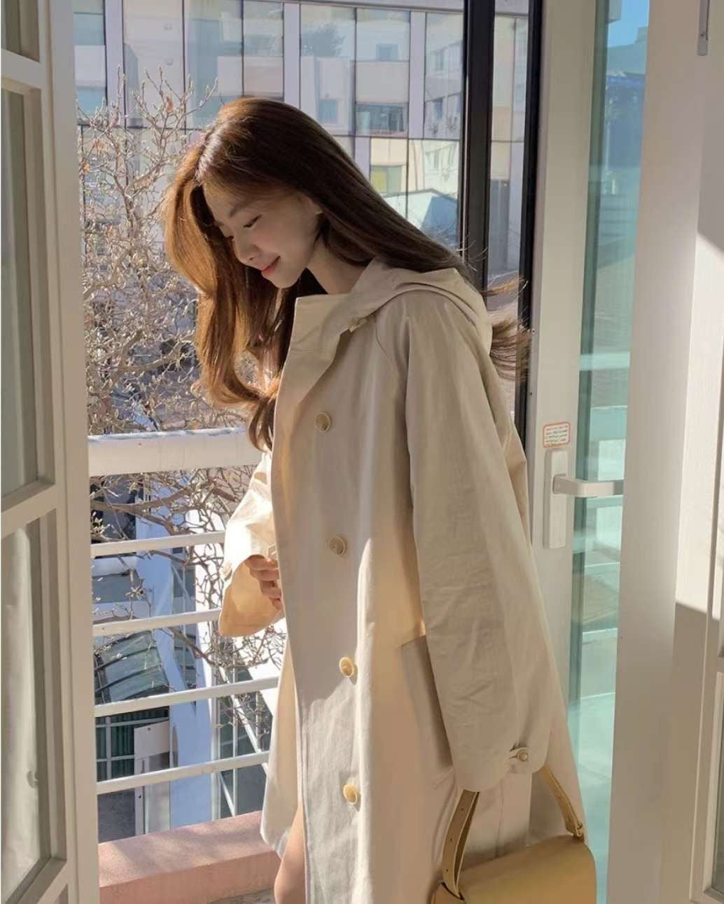 日常輕盈感奶油色外套