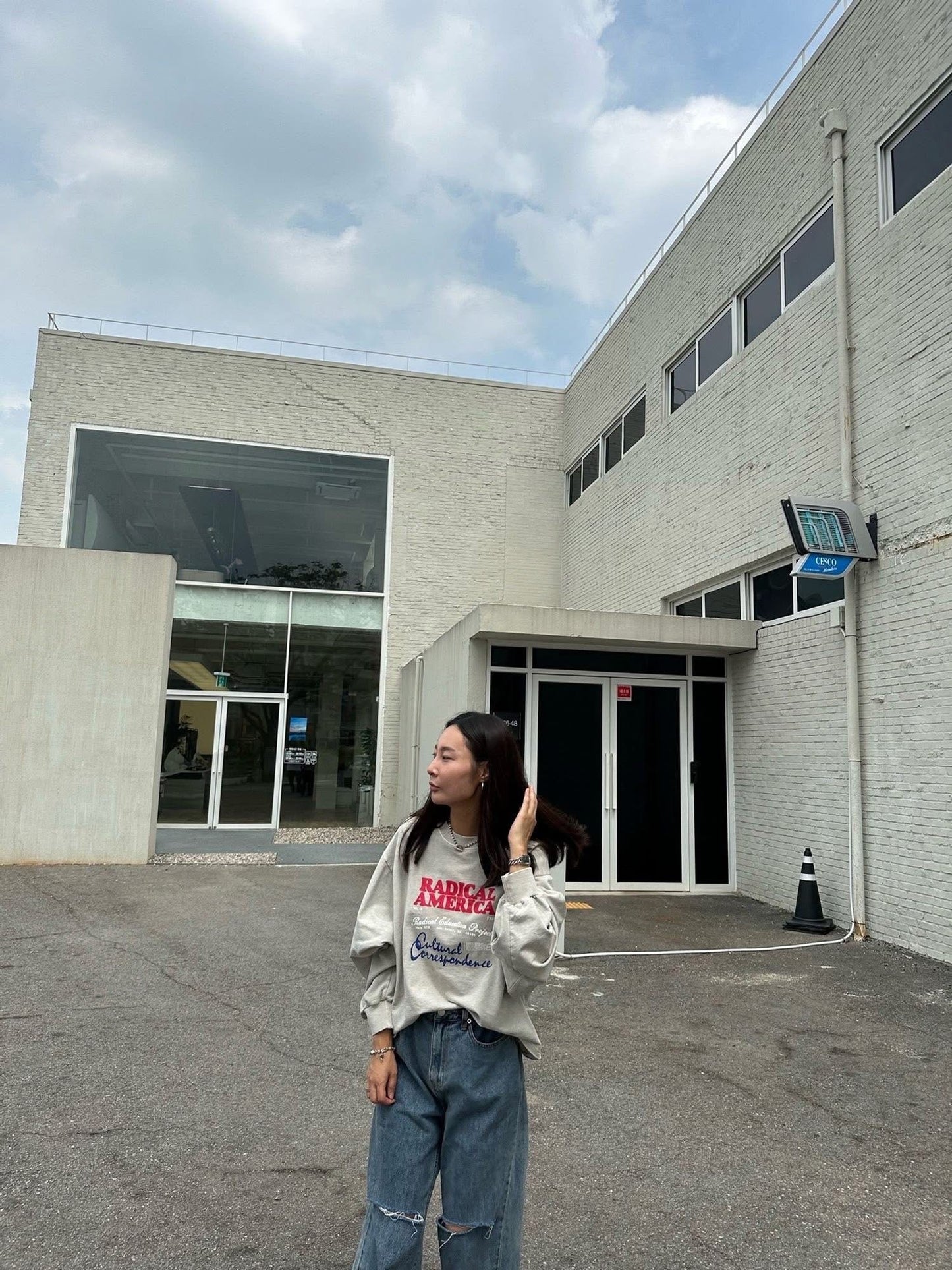 美式文字水洗棉質上衣