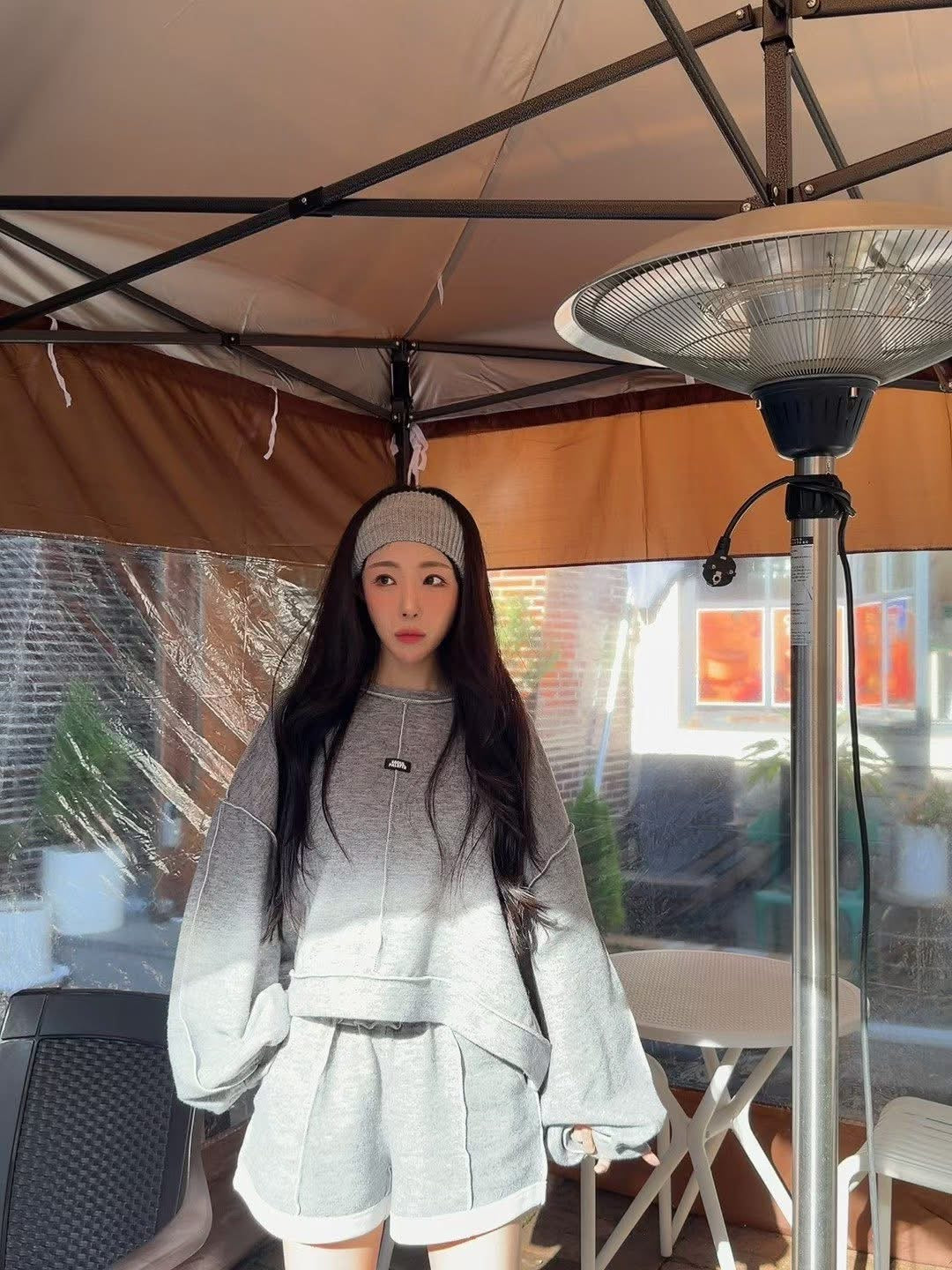 隨性小標籤寬鬆上衣/短褲