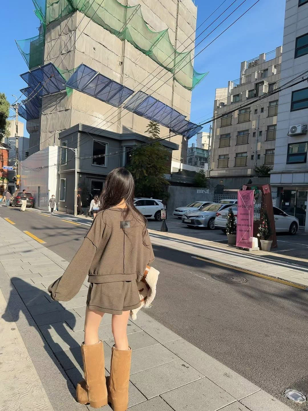 隨性小標籤寬鬆上衣/短褲