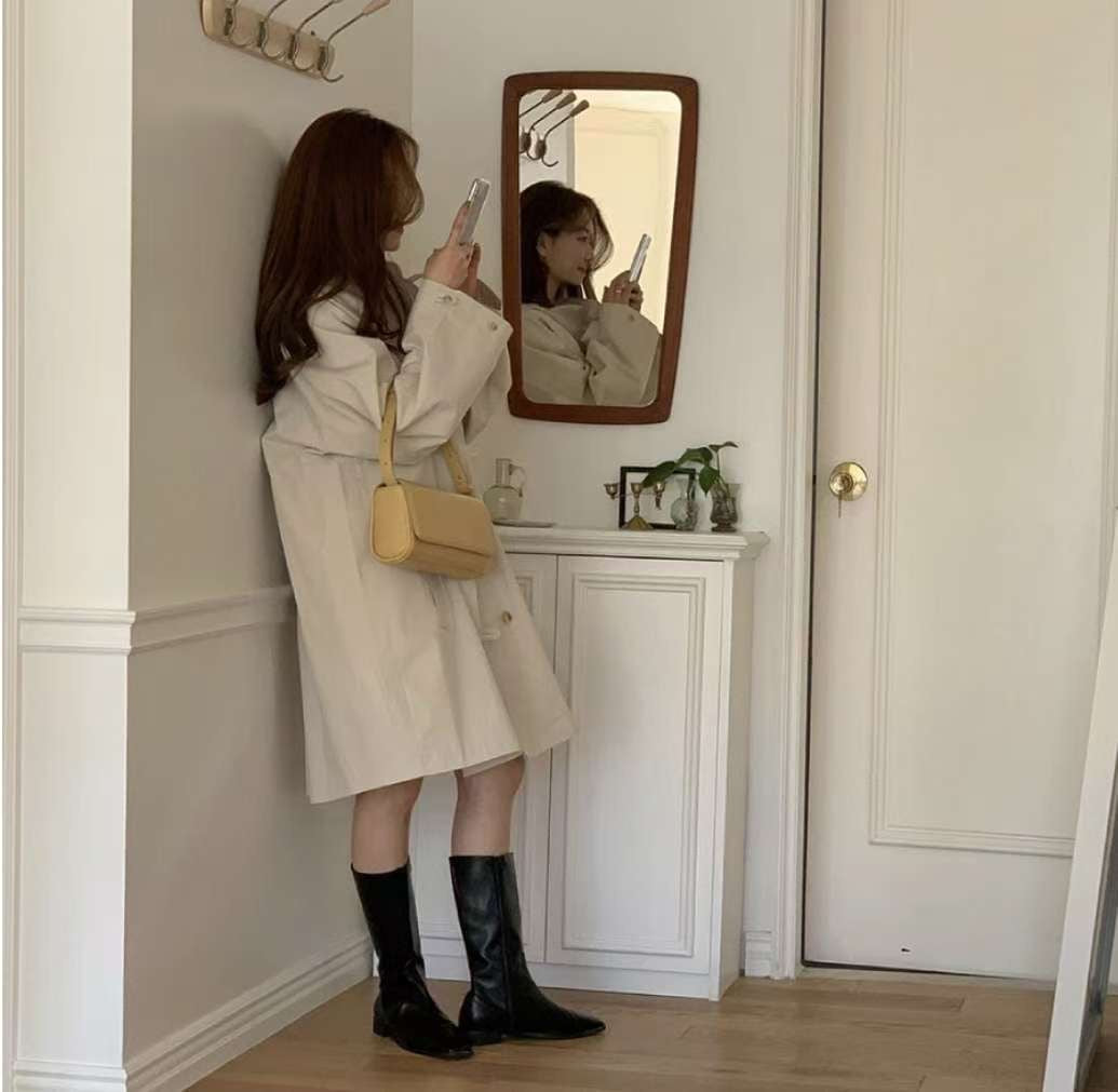 日常輕盈感奶油色外套