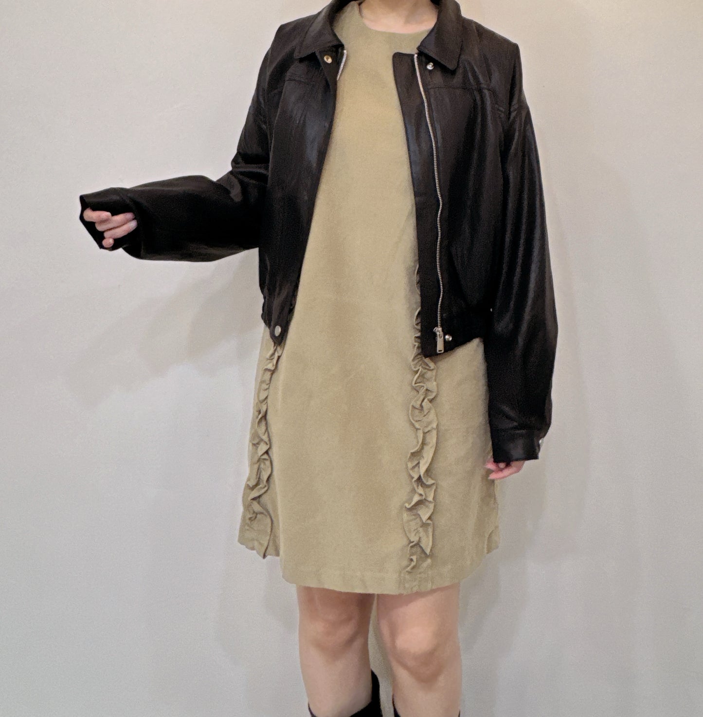 法式緞帶感花邊洋裝