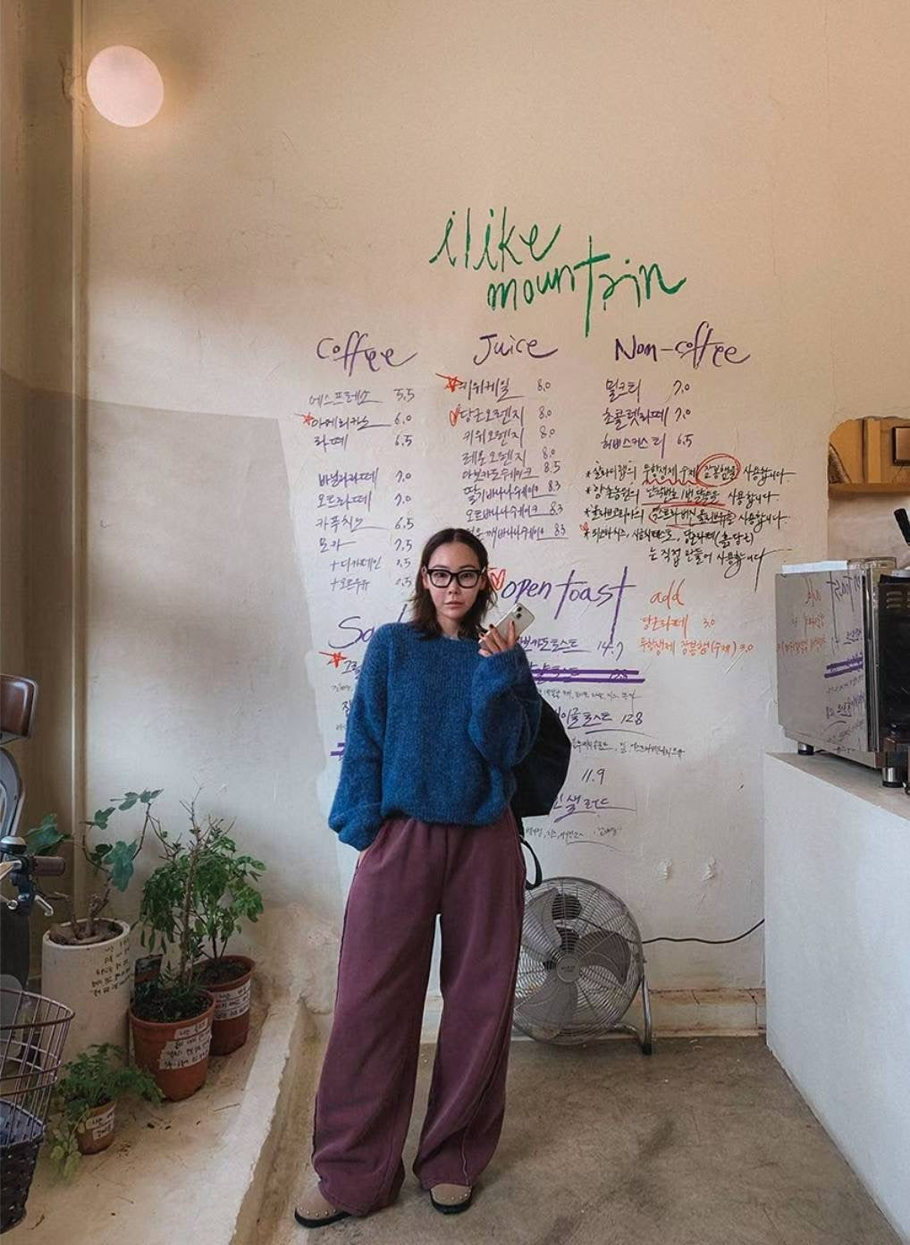 立體線段寬管直筒褲