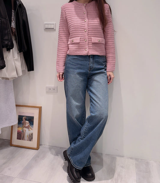 側壓雙線直身牛仔褲