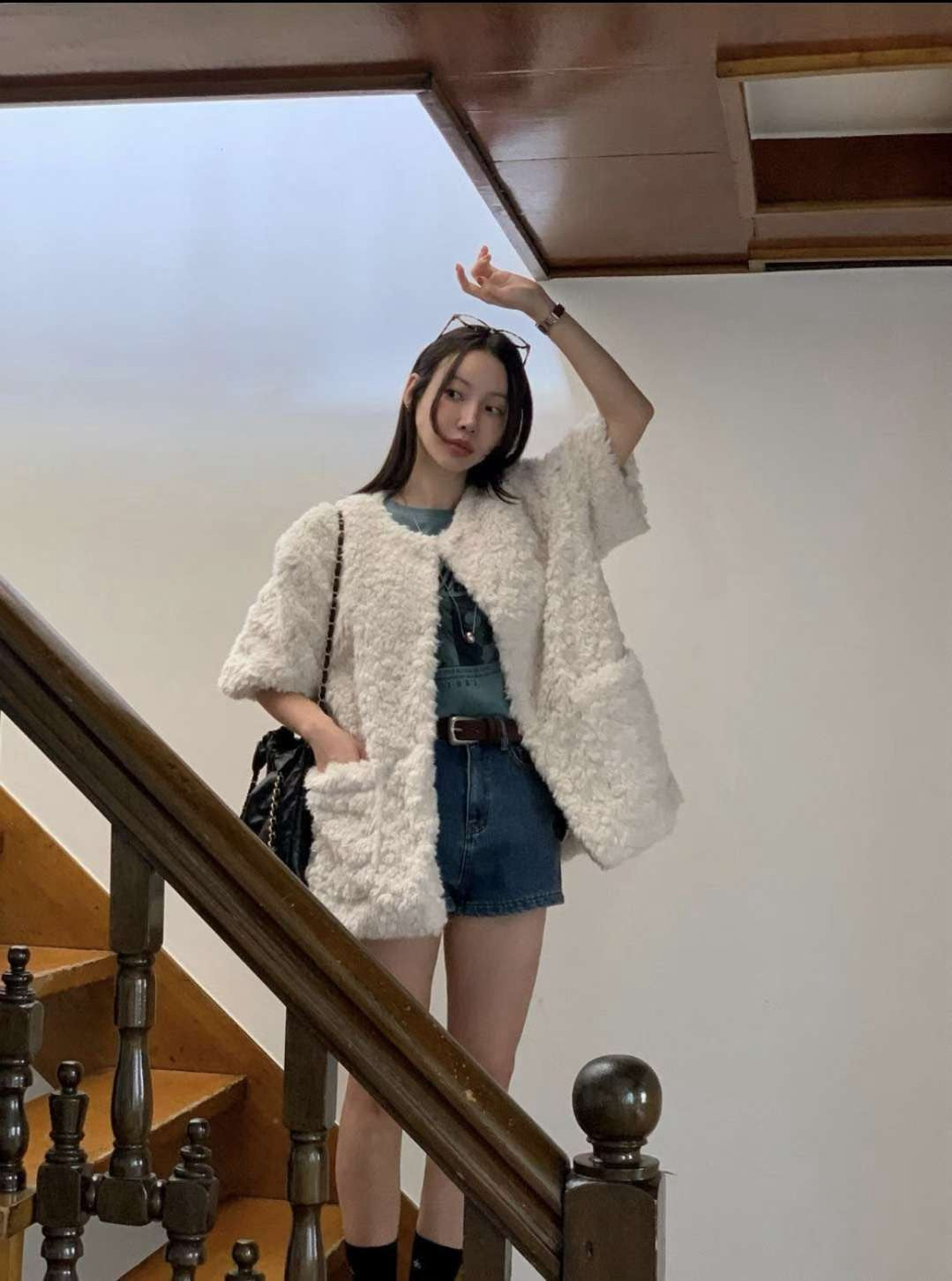 柔軟小宇宙QQ毛短袖外套