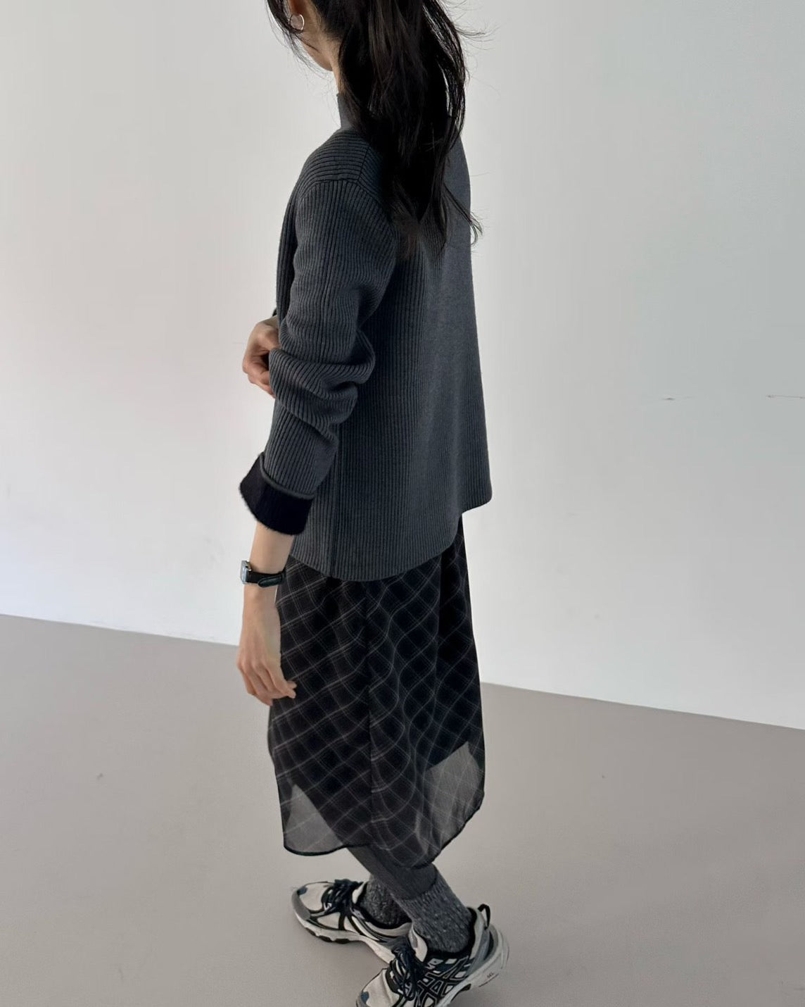 質感微領內刷毛上衣