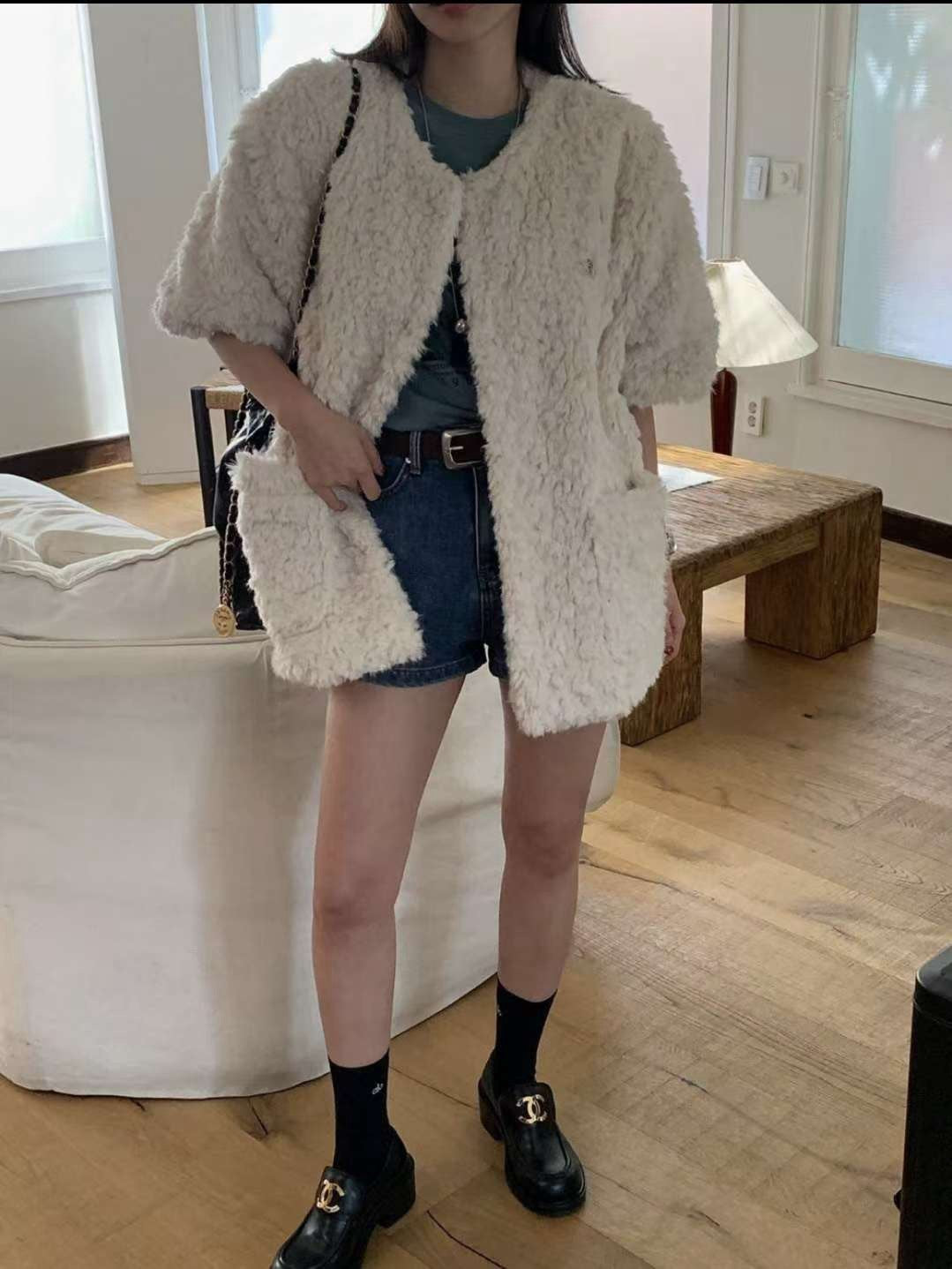 柔軟小宇宙QQ毛短袖外套