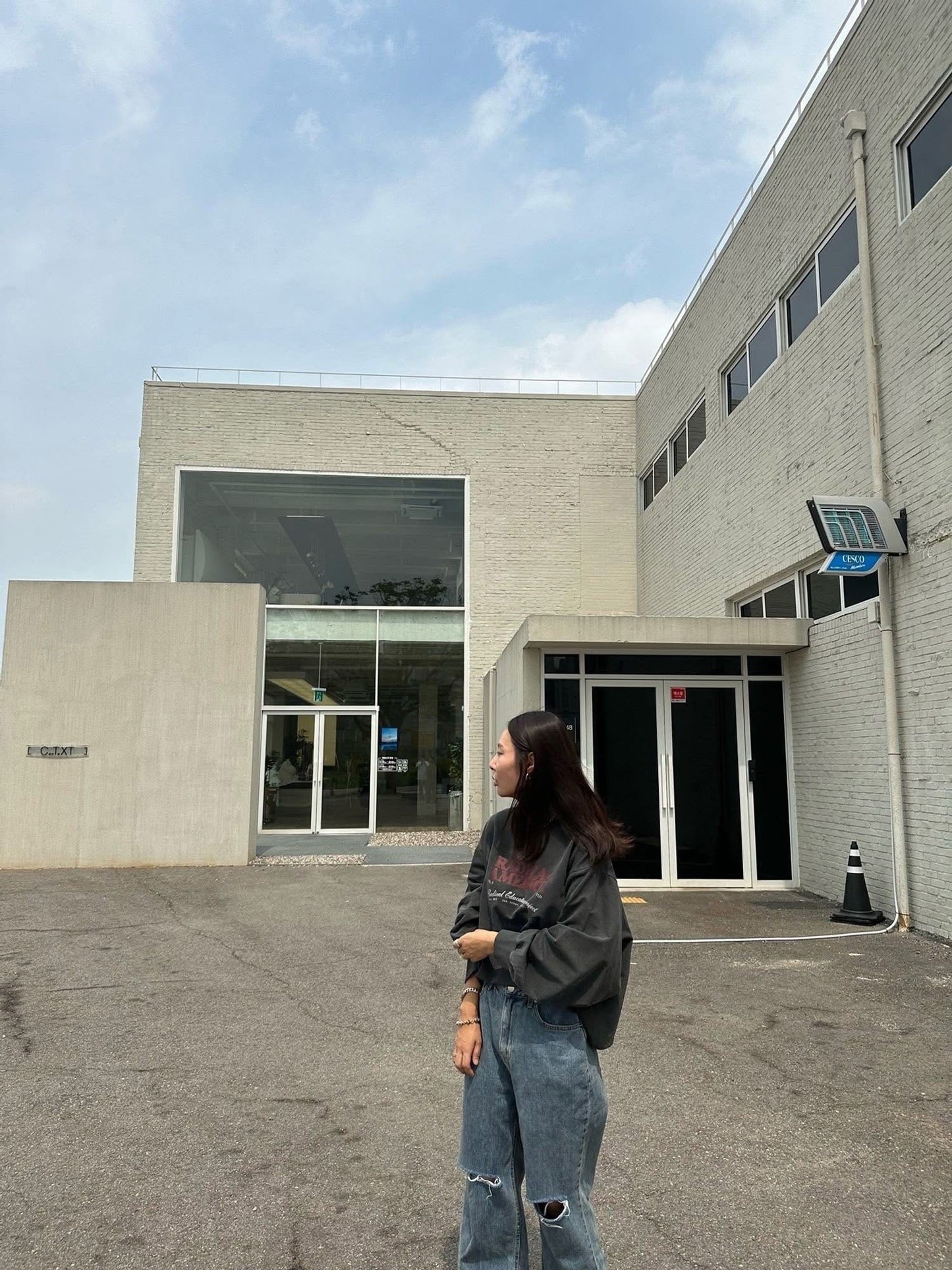 美式文字水洗棉質上衣