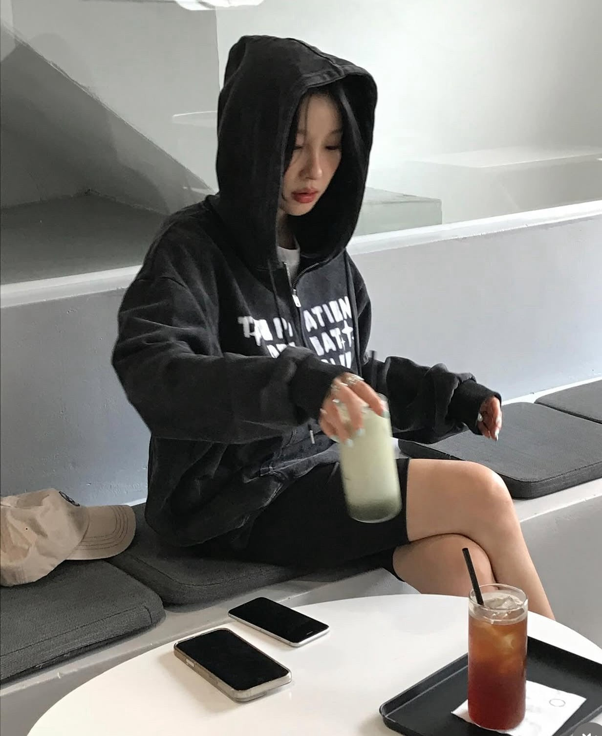 美風文字水洗連帽外套