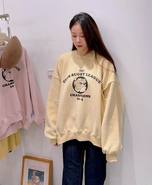 英鬥美式校園大學t