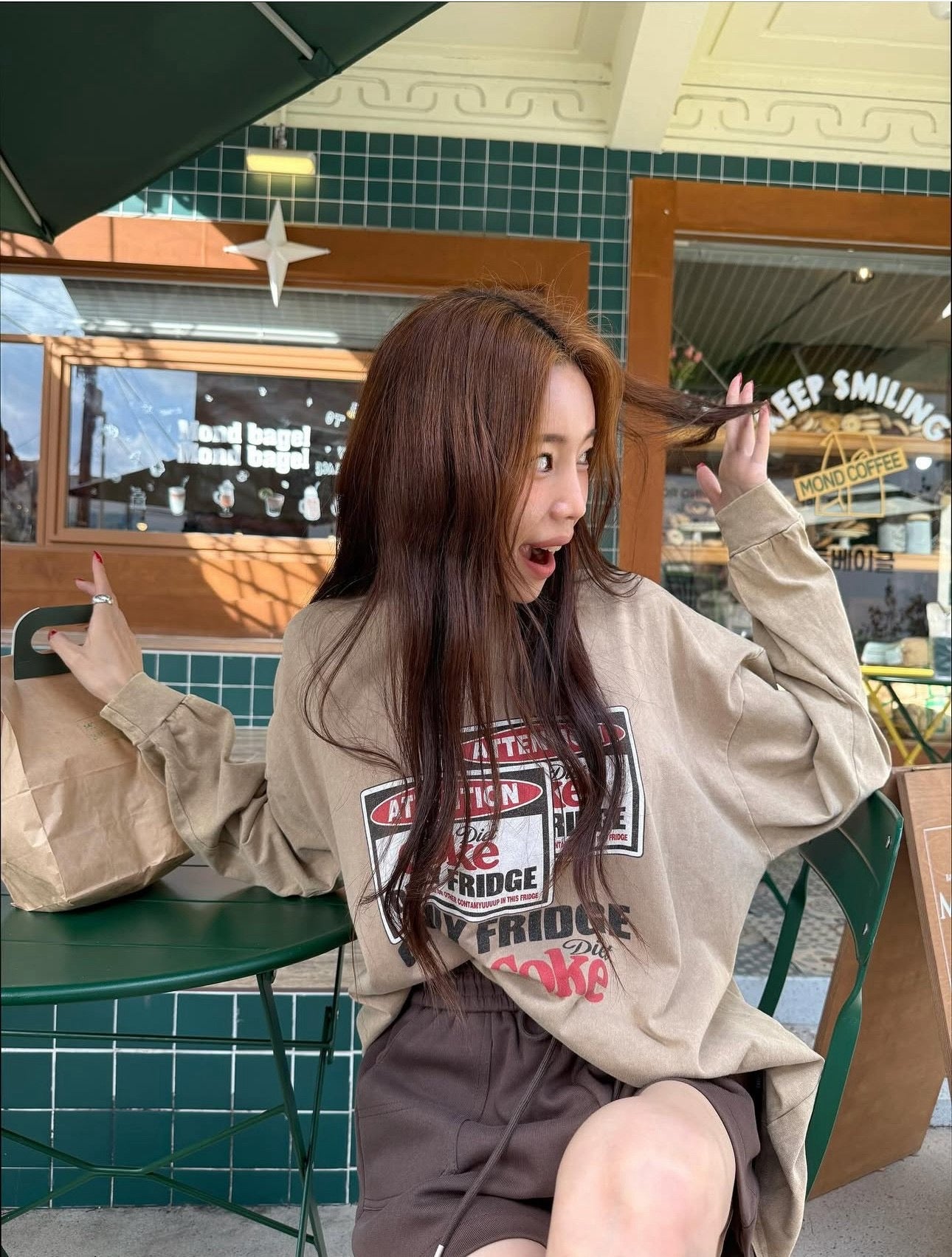 美式COKE字樣棉質長袖上衣