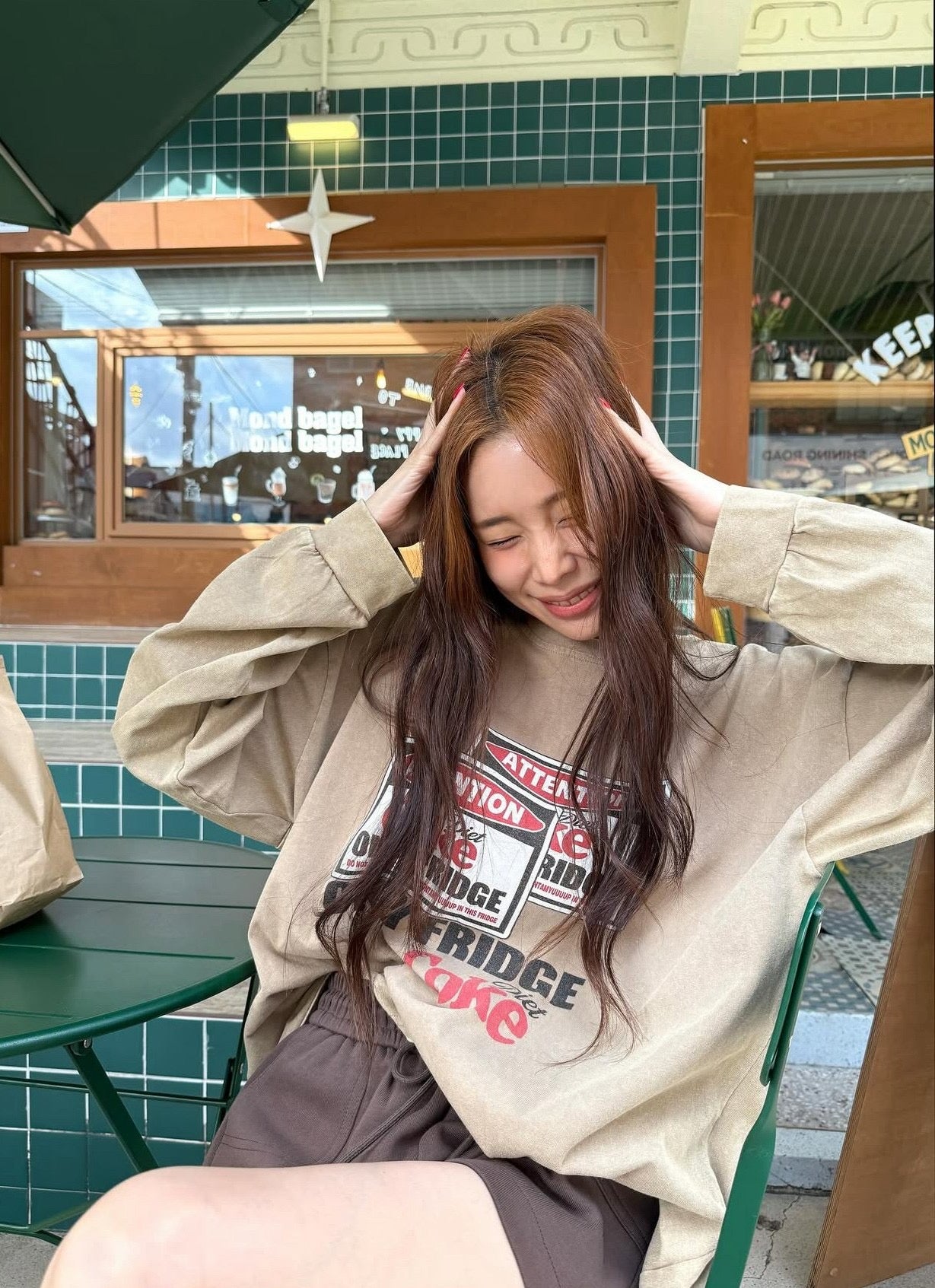 美式COKE字樣棉質長袖上衣