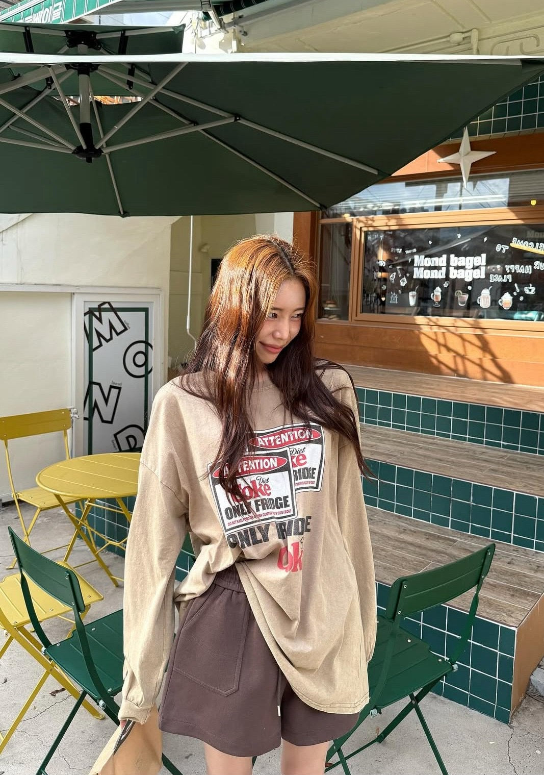 美式COKE字樣棉質長袖上衣