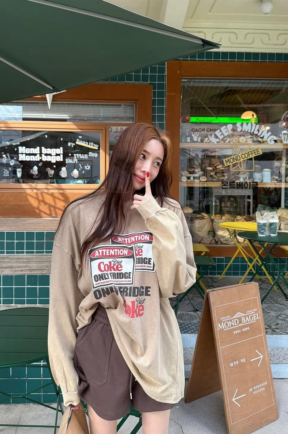 美式COKE字樣棉質長袖上衣