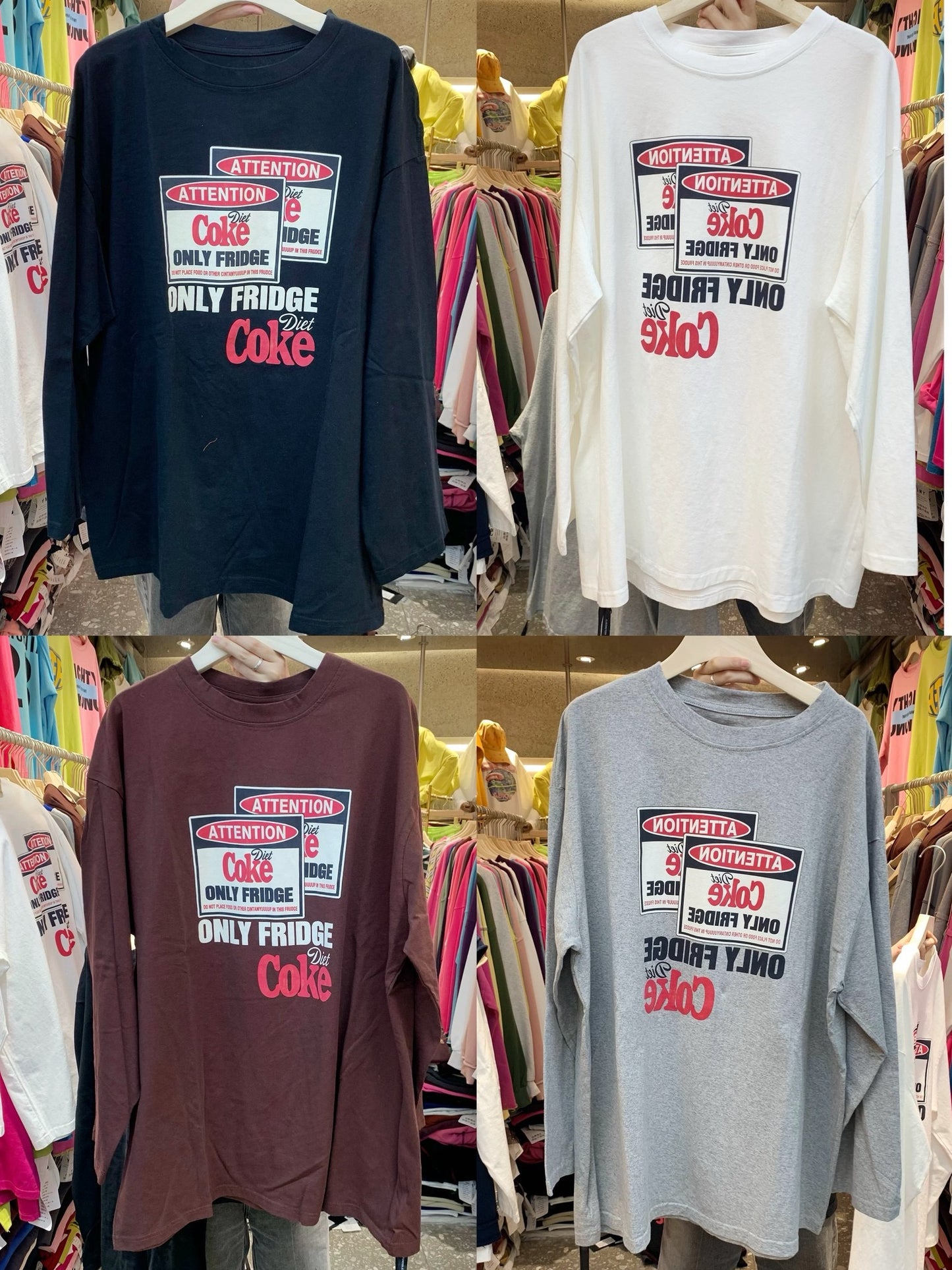 美式COKE字樣棉質長袖上衣