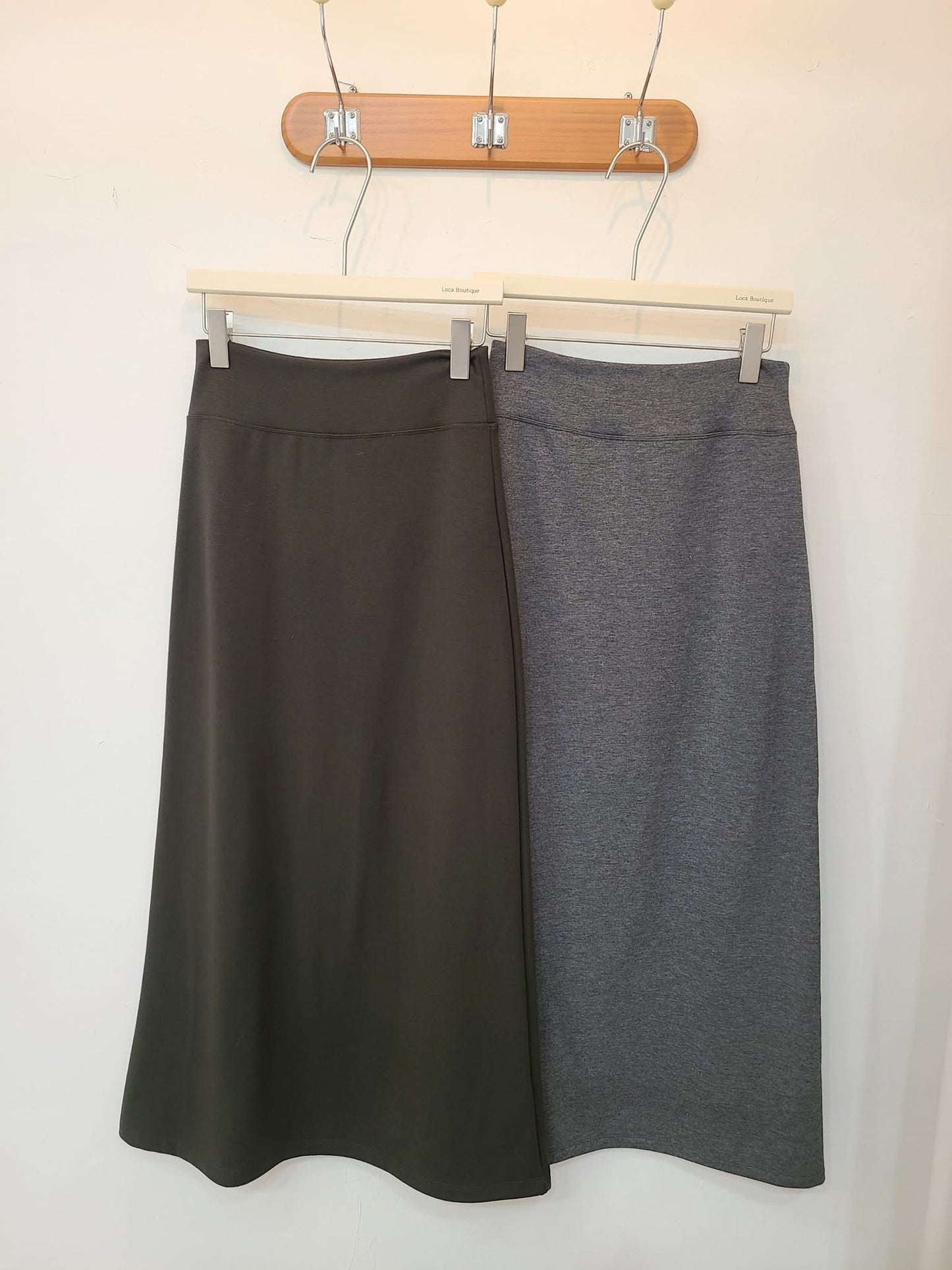 簡單穿素面長裙（內磨毛）