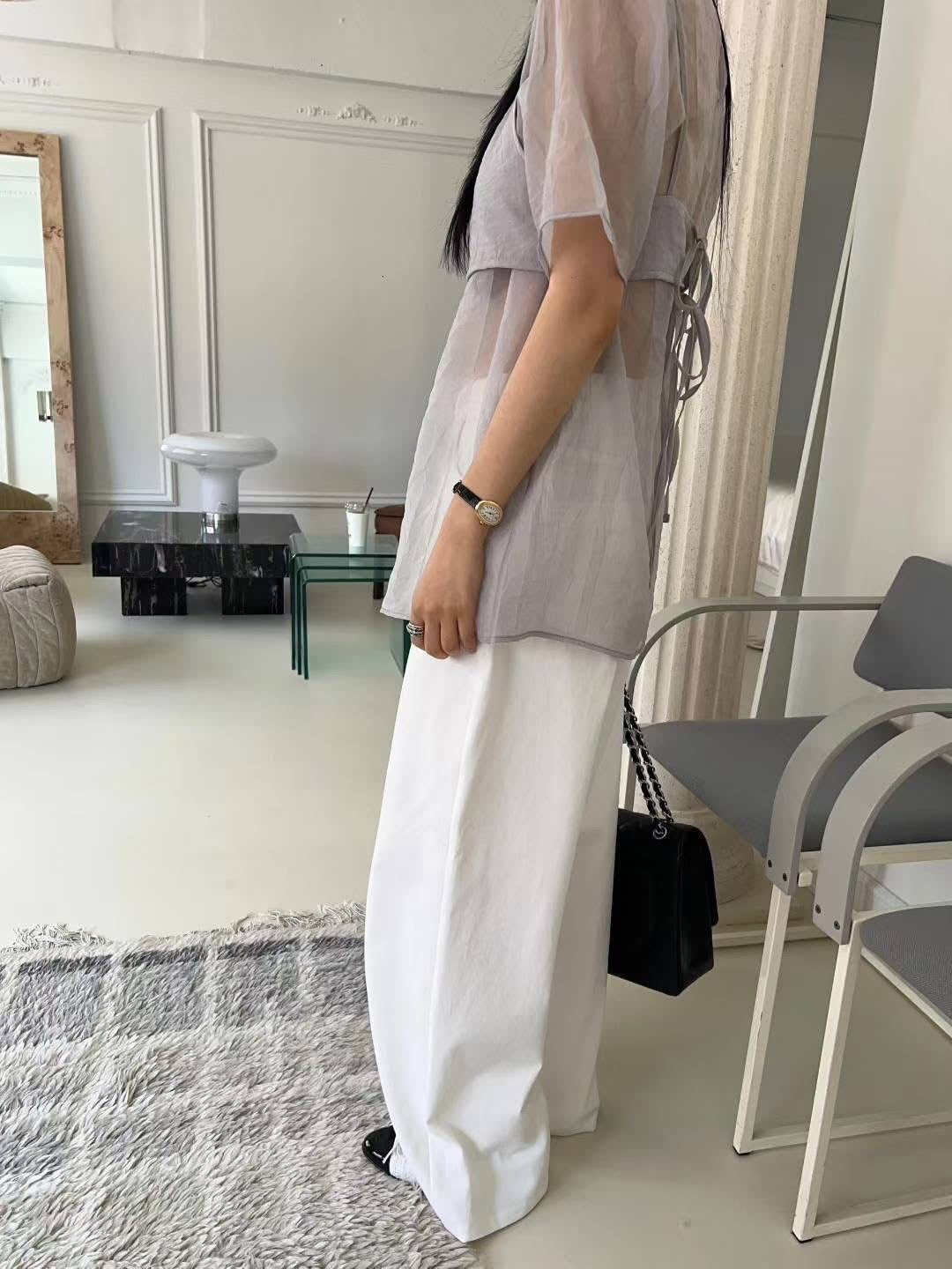 透膚濛紗上衣＋背心