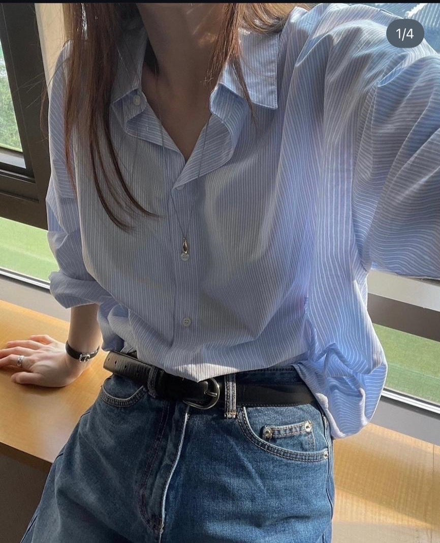 淡淡條紋薄襯衫
